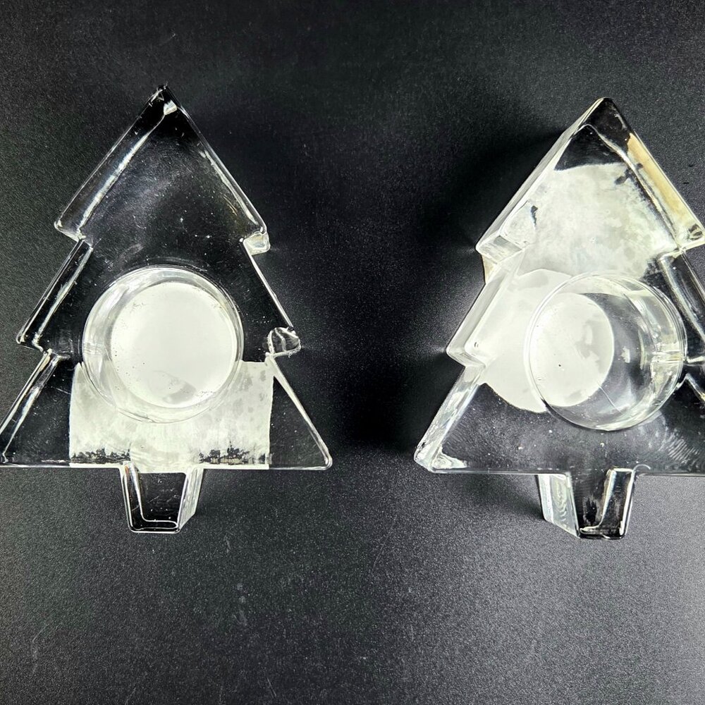Vintage Crate & Barrel Christmas Tree Votive Holders – Set of 2